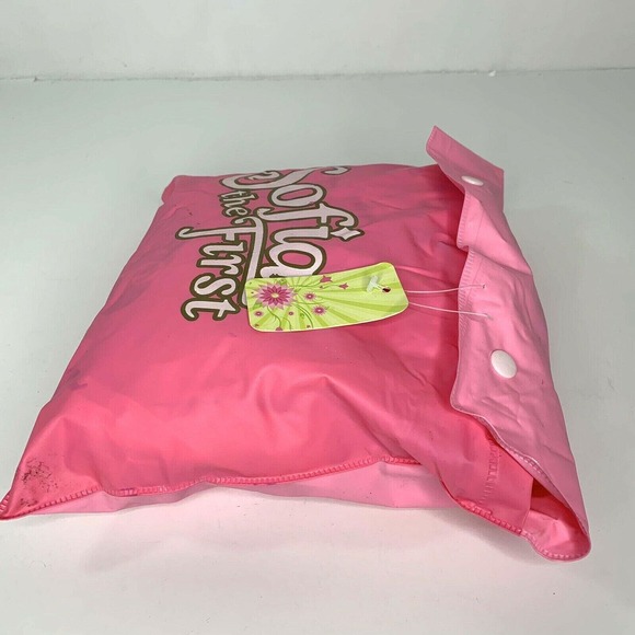 Sophia The First Girls Rain Slicker Jacket Packable Size Medium Pink PVC - Picture 10 of 12